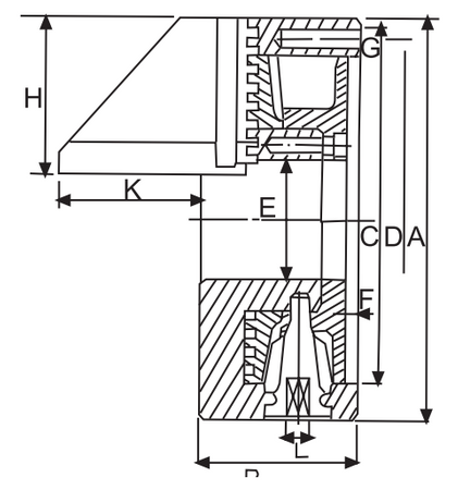 Uchwyt tokarski 6-szczękowy 167mm