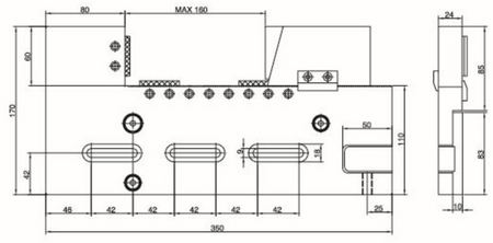 Imadło nierdzewne do EDM -  24x160mm (Vertex)