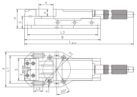 Imadło maszynowe 125mm  - Bison 6516