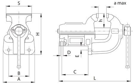 Imadło ślusarskie 100mm - Bison 1240