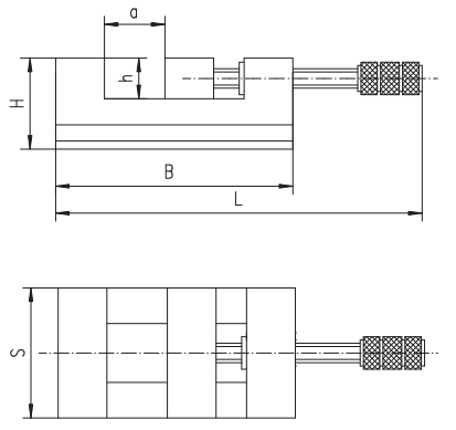 Imadło precyzyjne szlifierskie 100mm - Bison 6552