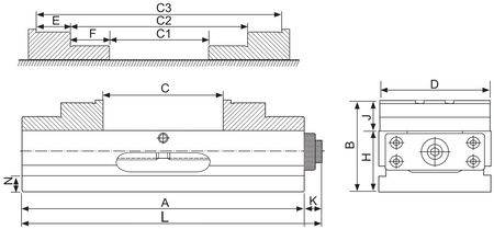 Imadło precyzyjne samocentrujące 100x220mm