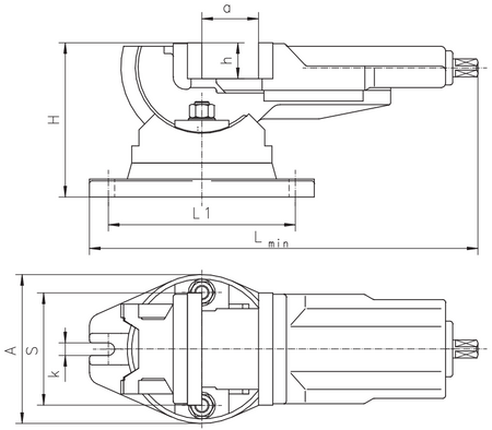 Imadło maszynowe pochylne 125mm  - Bison 6530