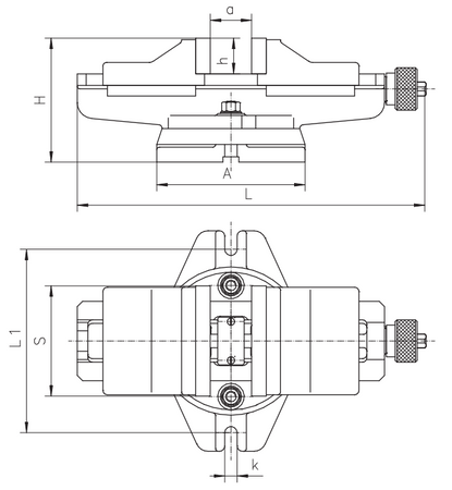 Imadło maszynowe samocentrujące 125mm  - Bison 6531