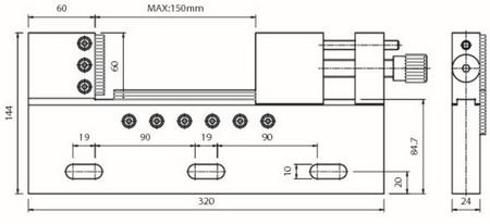 Imadło nierdzewne do EDM -  24x150mm (Vertex)