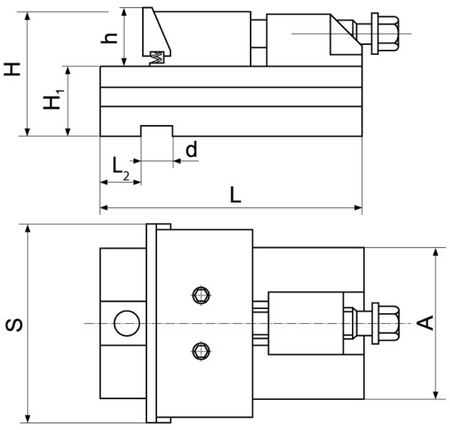 Imadło precyzyjne modułowe rozdzielne 150mm - moduł nr 1