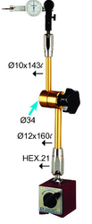 Statyw magnetyczny przegubowy z zaciskiem mechanicznym do czujnika VMB-106