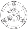 Uchwyt tokarski 3-szczękowy 325mm, montaż od czoła - Tajwan