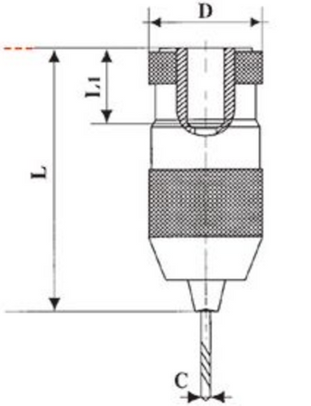 Uchwyt wiertarski samozaciskowy 1-10mm B12